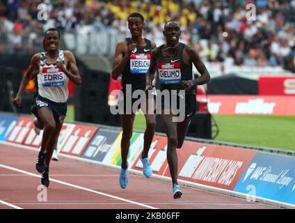 Paul Chelimo aus den USA (Sieger) tritt bei den 5000m Männern während der Muller Anniversary Games IAAF Diamond League Day One am 21. Juli 2018 im London Stadium in London, England, an. (Foto von Action Foto Sport/NurPhoto) Stockfoto