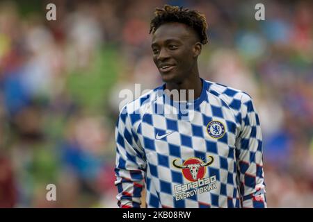 Tammy Abraham von Chelsea beim International Champions Cup-Spiel zwischen Arsenal FC und Chelsea FC im Aviva Stadium in Dublin, Irland, am 1. August 2018 (Foto: Andrew Surma/NurPhoto) Stockfoto