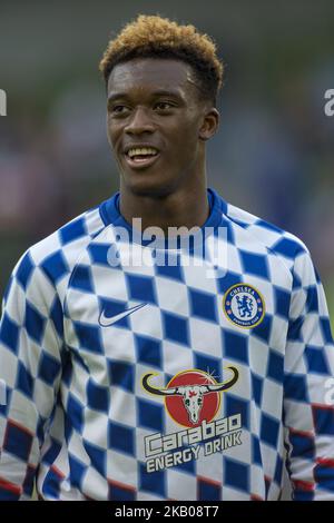 Tammy Abraham von Chelsea beim International Champions Cup-Spiel zwischen Arsenal FC und Chelsea FC im Aviva Stadium in Dublin, Irland, am 1. August 2018 (Foto: Andrew Surma/NurPhoto) Stockfoto