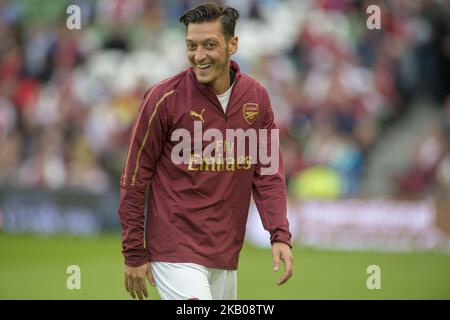 Mesut Ozil von Arsenal während des International Champions Cup-Spiels zwischen dem FC Arsenal und dem FC Chelsea im Aviva Stadium in Dublin, Irland, am 1. August 2018 (Foto: Andrew Surma/NurPhoto) Stockfoto