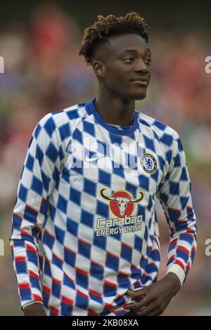 Tammy Abraham von Chelsea beim International Champions Cup-Spiel zwischen Arsenal FC und Chelsea FC im Aviva Stadium in Dublin, Irland, am 1. August 2018 (Foto: Andrew Surma/NurPhoto) Stockfoto