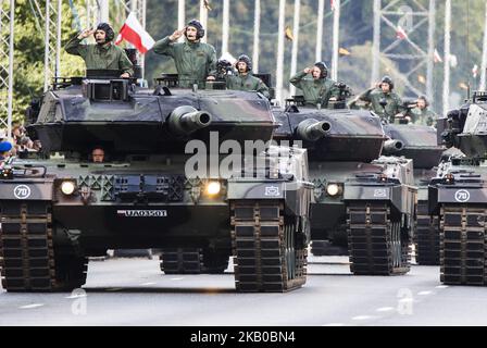 Militärparade in Warschau am Tag der polnischen Armee. 15. August 2018, Warschau, Polen (Foto von Krystian Dobuszynski/NurPhoto) Stockfoto