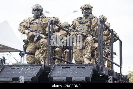 Militärparade in Warschau am Tag der polnischen Armee. 15. August 2018, Warschau, Polen (Foto von Krystian Dobuszynski/NurPhoto) Stockfoto