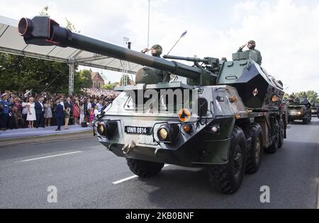 Militärparade in Warschau am Tag der polnischen Armee. 15. August 2018, Warschau, Polen (Foto von Krystian Dobuszynski/NurPhoto) Stockfoto