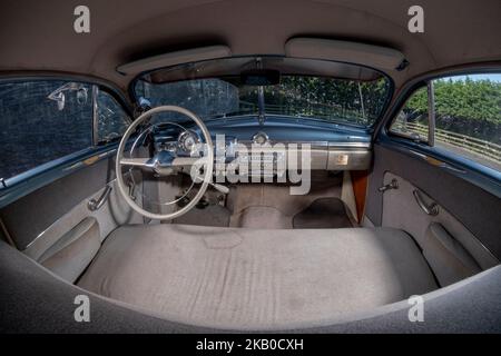 1949 Mercury 4-türige Limousine, klassisches amerikanisches Auto Stockfoto