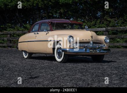 1949 Mercury 4-türige Limousine, klassisches amerikanisches Auto Stockfoto