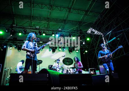 Die australische Psychedelik-Rockband King Gizzard & The Lizard Wizard, die am 24. August 2018 beim heutigen Festival 2018 in Turin, Italien, auf der Bühne zu sehen ist. (Foto von Roberto Finizio/NurPhoto) Stockfoto