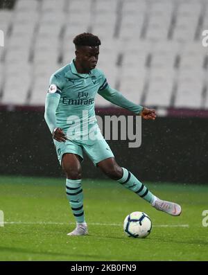 Bukayo Saka von Arsenal beim Premier League 2-Spiel zwischen West Ham United unter 23s und Arsenal unter 23s im Londoner Stadion, London, England am 24. August 2018. (Foto von Action Foto Sport/NurPhoto) Stockfoto