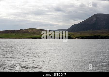 Blick auf Hoy von der Northlink Fähre, Orkney, Schottland, Großbritannien Stockfoto