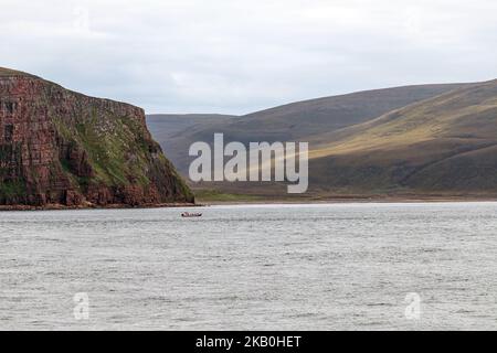 Blick auf Hoy von der Northlink Fähre, Orkney, Schottland, Großbritannien Stockfoto