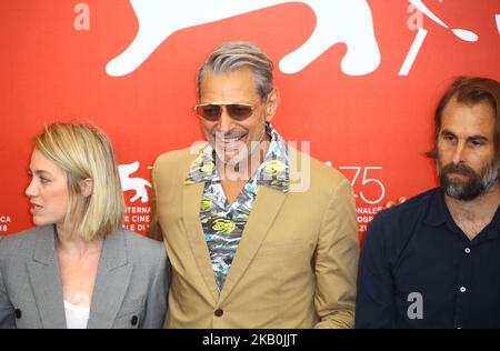 Jeff Goldblum und Rick Alverson nehmen am 30. August 2018 an der Fotoschau „The Mountain“ während des Venice Film Festival 75. in Venedig, Italien, Teil. (Foto von Matteo Chinellato/NurPhoto) Stockfoto