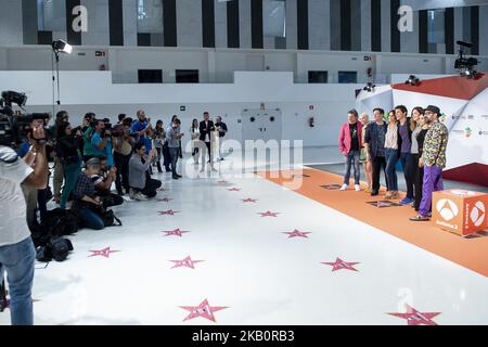 Soraya, Carlos Latre, Manel Fuentes, Chenoa und Jose Corbacho nehmen an der Präsentation der neuen Saison von „TU cara me suena“ während des Festvals in Vitoria, Spanien, Teil. 06. September 2018. (Foto von BorjaB.Hojas/COOLMedia/NurPhoto) Stockfoto