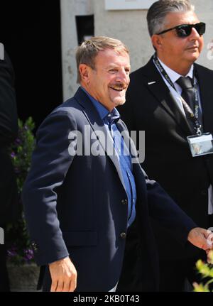 Giacomo Poretti wird während der Filmfestspiele von Venedig 75. am 6. September 2018 in Venedig, Italien, gesehen. (Foto von Matteo Chinellato/NurPhoto) Stockfoto