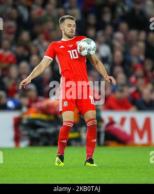Aaron Ramsey aus Wales während der UEFA Nations League zwischen Wales und der Republik Irland am 06. September 2018 im Cardiff City Stadium, Cardiff. (Foto von Action Foto Sport/NurPhoto) Stockfoto