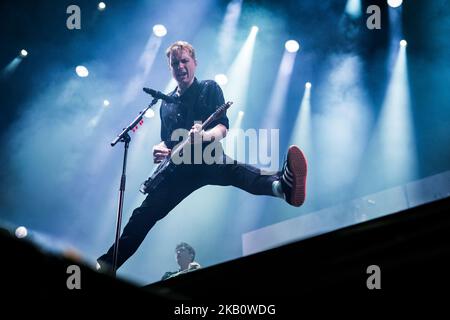 Alex Kapranos von der schottischen Alternative-Rock-Band Franz Ferdinand tritt am 7. September 2018 live auf der Area Expo Experience Rho in Mailand, Italien, bei Milano Rocks 2018 auf. (Foto von Roberto Finizio/NurPhoto) Stockfoto