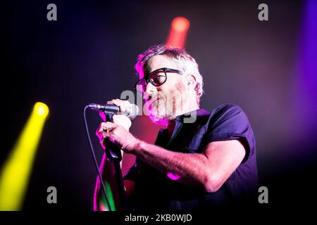Matt Berninger von der amerikanischen Rockband The National tritt am 7. September 2018 live bei Milano Rocks 2018 auf der Area Expo Experience Rho in Mailand, Italien, auf. (Foto von Roberto Finizio/NurPhoto) Stockfoto