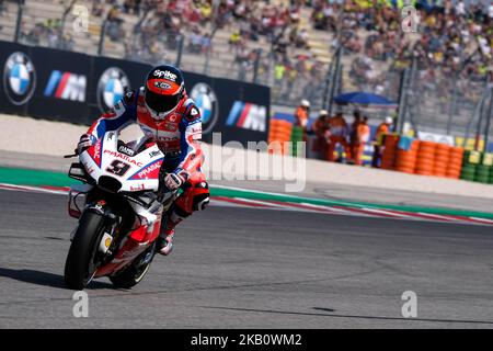 #9 DANILO PETRUCCI aus Italien, Alma Pramac Racing, Ducati Desmosedici, Gran Premio Octo di Misano Adriatico e della Riviera di Rimini, während des Samstag-QP auf dem Marco Simoncelli World Circuit in Misano Adriatico, Spanien am 8. September 2018; Für die MotoGP-Weltmeisterschaft 13. vom 7.. Bis 9.. September (Foto: Felice Monteleone/NurPhoto) Stockfoto