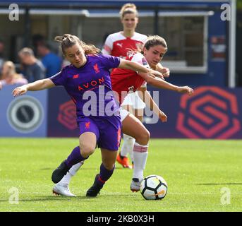 Christie Murray von Liverpool Women während der Women's Super League ein Spiel zwischen Arsenal und FC Liverpool Women bei Langeweile Wood in Langeweile Wood, England am 9. September 2018. (Foto von Action Foto Sport/NurPhoto) Stockfoto