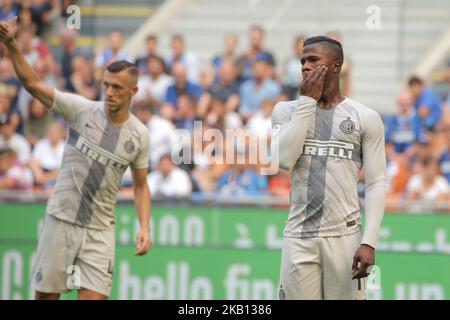 Keita Balde #11 des FC Internazionale Milano reagiert auf eine verpasste Chance während der Serie Eines Spiels zwischen dem FC Internazionale und Parma Calcio 1913 im Stadio Giuseppe Meazza am 15. September 2018 in Mailand, Italien. (Foto von Giuseppe Cottini/NurPhoto) Stockfoto