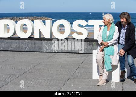 Judi Dench, Trevor Nunn nehmen an der Fotoschau „Red Joan“ während des San Sebastian International Film Festival 66. am 25. September 2018 in San Sebastian, Spanien, Teil. (Foto von Manuel Romano/NurPhoto) Stockfoto