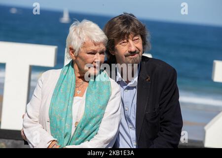 Judi Dench, Trevor Nunn nehmen an der Fotoschau „Red Joan“ während des San Sebastian International Film Festival 66. am 25. September 2018 in San Sebastian, Spanien, Teil. (Foto von Manuel Romano/NurPhoto) Stockfoto