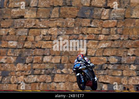 Jorge Martin (88) aus Spanien und Del Conca Gresini Moto3 während des Renntages des Gran Premio Movistar de Aragon der Weltmeisterschaft der MotoGP auf dem Motorland Aragon Circuit am 23. September 2018 in Alcaniz, Spanien. (Foto von Jose Breton/NurPhoto) Stockfoto