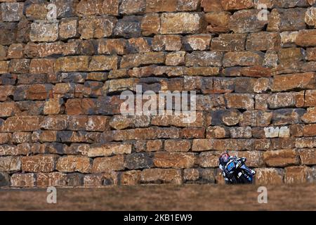 Jorge Martin (88) aus Spanien und Del Conca Gresini Moto3 während des Renntages des Gran Premio Movistar de Aragon der Weltmeisterschaft der MotoGP auf dem Motorland Aragon Circuit am 23. September 2018 in Alcaniz, Spanien. (Foto von Jose Breton/NurPhoto) Stockfoto