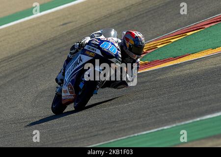 Jorge Martin (88) aus Spanien und Del Conca Gresini Moto3 während des Renntages des Gran Premio Movistar de Aragon der Weltmeisterschaft der MotoGP auf dem Motorland Aragon Circuit am 23. September 2018 in Alcaniz, Spanien. (Foto von Jose Breton/NurPhoto) Stockfoto