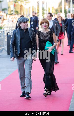 Joaquin Sabina besucht die Premiere von Tiempo Despues während des San Sebastian International Film Festival 66. am 25. September 2018 in San Sebastian, Spanien. (Foto von Manuel Romano/NurPhoto) Stockfoto