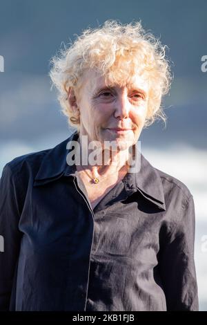 Claire Denis nimmt am 26. September 2018 am San Sebastian Film Festival 66. in San Sebastian, Spanien, an der Fotoschau „High Life“ Teil. (Foto von Manuel Romano/NurPhoto) Stockfoto