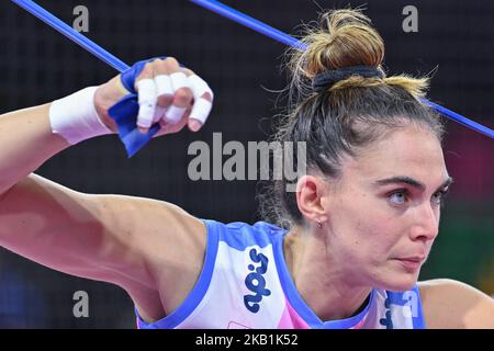 Pala Wanny, Florenz, Italien, 02. November 2022, Laura Melandri (Trasportipesanti Casalmaggiore) während des Savino Del Bene Scandicci gegen TrasportiPesanti Stockfoto