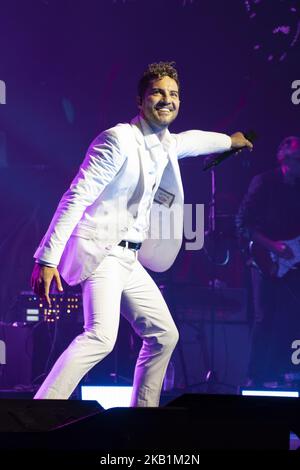 Sänger David Bisbal tritt während eines Konzerts am Teatro Real in Madrid, Spanien, am 29. September 2018 auf. (Foto von Oscar Gonzalez/NurPhoto) Stockfoto