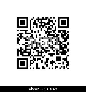 QR-Code-Beispiel für Smartphone-Scans. QR-Code-Vektorsymbol. Isolierte Vektordarstellung. Stock Vektor