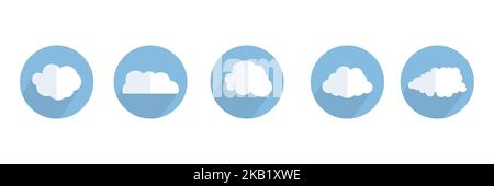 Symbole für Wolken. Cloud-Symbole für Cloud-Computing im Web und in Anwendungen. Vektordesign. Stock Vektor