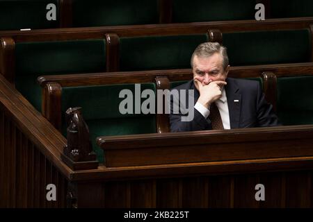 Piotr Glinski am 15. Dezember 2017 in Warschau, Polen (Foto: Mateusz Wlodarczyk/NurPhoto) Stockfoto