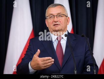 Andrzej Adamczyk in Warschau, Polen am 2. Oktober 2018 (Foto: Mateusz Wlodarczyk/NurPhoto) Stockfoto