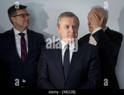 Robert Kostro, Piotr Glinski in Warschau, Polen am 24. Mai 2018 (Foto: Mateusz Wlodarczyk/NurPhoto) Stockfoto