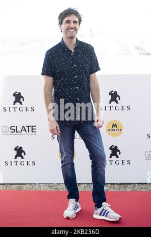 Schauspieler Julian Lopez nimmt an der Fotoschau der Präsentation von Superlopez während des Sitges 51 Festival de Cinema Fantastic de Catalunya in Sitges, Barcelona, Spanien, Teil. 11. Oktober 2018. (Foto von PeterSabok/COOLMedia/NurPhoto) Stockfoto