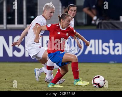 Edinburg, NC - 11. OKTOBER: 2018 Gloriana Villalobos aus Costa Rica beim CONCACAF Women's Championship Group B Spiel zwischen Costa Rica und Kanada am 11. Oktober 2018 im H-E-BPark Stadium, Edinburg (Foto von Action Foto Sport/NurPhoto) Stockfoto