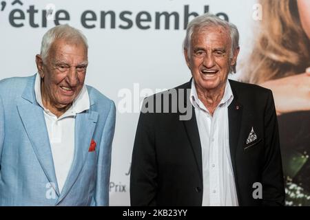 Charles Gérard, Jean Paul Belmondo während der Eröffnungszeremonie der Lumiere Festival 10., in Lyon, Frankreich, am 13. Oktober 2018. (Foto von Nicolas Liponne/NurPhoto) Stockfoto