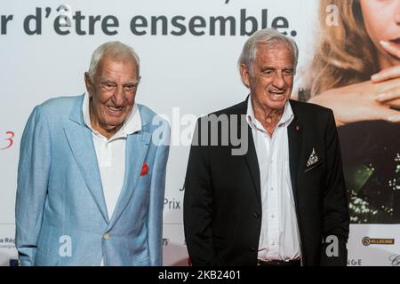 Charles Gérard, Jean Paul Belmondo während der Eröffnungszeremonie der Lumiere Festival 10., in Lyon, Frankreich, am 13. Oktober 2018. (Foto von Nicolas Liponne/NurPhoto) Stockfoto