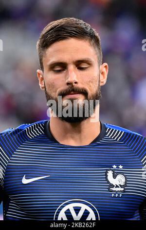 Olivier Giroud #9 (FRA) während des Nation League-Spiels zwischen Frankreich und Deutschland im französischen Stadion am 16. Oktober 2018 in Paris, Frankreich. (Foto von Julien Mattia/NurPhoto) Stockfoto