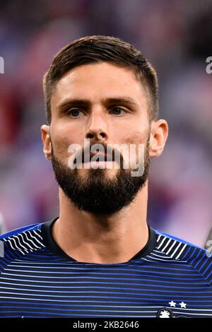 Olivier Giroud #9 (FRA) während des Nation League-Spiels zwischen Frankreich und Deutschland im französischen Stadion am 16. Oktober 2018 in Paris, Frankreich. (Foto von Julien Mattia/NurPhoto) Stockfoto