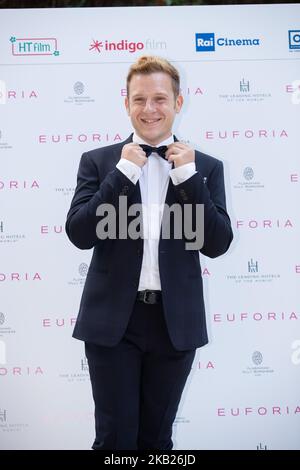 Andrea Germani während der Fotozelle zur Präsentation des neuen Films von Valeria Golino, 'Euforia', in Rom, Italien, am 16. Oktober, 2018. (Foto von Mauro Fagiani/NurPhoto) Stockfoto