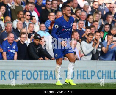 London, England - Oktober 20: 2018 Chelsea's Eden Hazard während der Premier League zwischen Chelsea und Manchester United im Stamford Bridge Stadium, London, England am 20. Oktober 2018. (Foto von Action Foto Sport/NurPhoto) Stockfoto