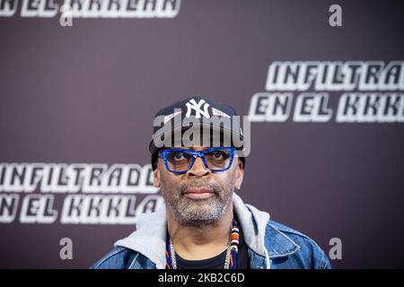 Der amerikanische Regisseur Spike Lee nimmt an der Präsentation seines letzten Films 'Infiltrado en el KKKlan' (BlacKkKlansman) in Madrid, Spanien, Teil. 23. Oktober 2018 (Foto von COOLMedia/NurPhoto) Stockfoto