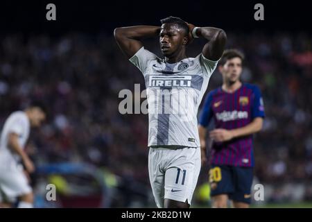 11 Keita Balde aus Senegal vom FC Internazionale Milano während des UEFA Champions League-Spiels zwischen dem FC Barcelona und dem FC Internazionale Milano im Camp Nou Stadium in Barcelona am 24. Oktober 2018. (Foto von Xavier Bonilla/NurPhoto) Stockfoto