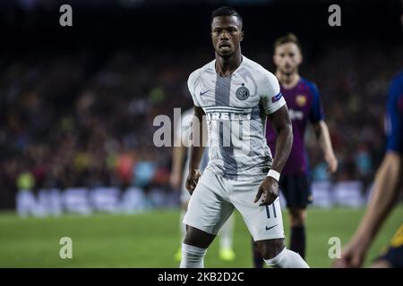 11 Keita Balde aus Senegal vom FC Internazionale Milano während des UEFA Champions League-Spiels zwischen dem FC Barcelona und dem FC Internazionale Milano im Camp Nou Stadium in Barcelona am 24. Oktober 2018. (Foto von Xavier Bonilla/NurPhoto) Stockfoto