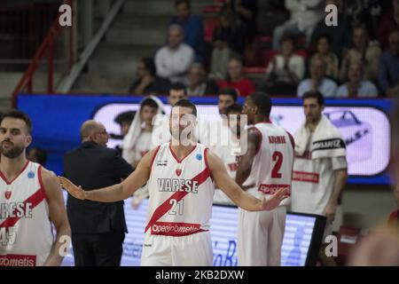 21 GIANCARLO FERRERO von Openjobmetis in Aktion während des FIBA Europa-Cup-Basket-Spiels , zwischen Openjobmetis Varese - FC Porto, Italien am 23. Oktober 2018 in Varese Palasport Masnago (Foto: Fabio Averna/NurPhoto) Stockfoto