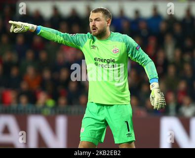 Eindhoven, Niederlande. Oktober 24. 2018 Jeroen Zoet vom PSV Eindhoven beim UEFA Champion League-Spiel der Gruppe B zwischen PSV Eindhoven und Tottenham Hotspur am 24. Oktober 2018 im Phillips Stadium, Eindhoven, Niederlande. (Foto von Action Foto Sport/NurPhoto) Stockfoto